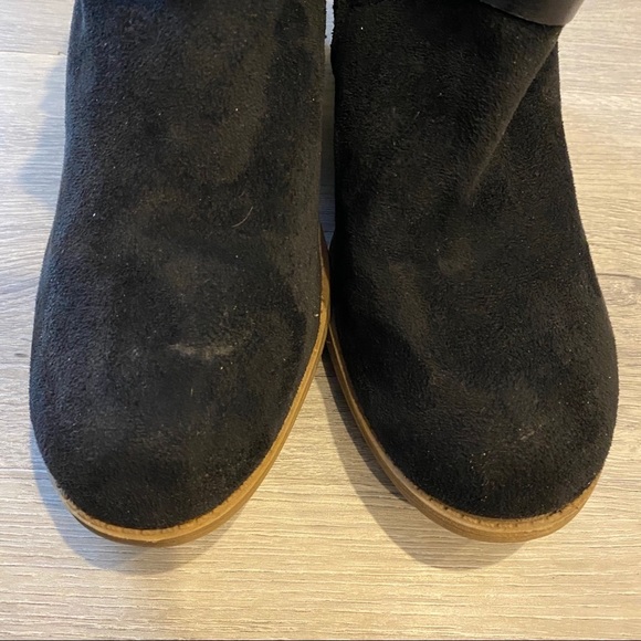 Roxy faux Suede Black Women's Ankle Boots - Picture 3 of 13